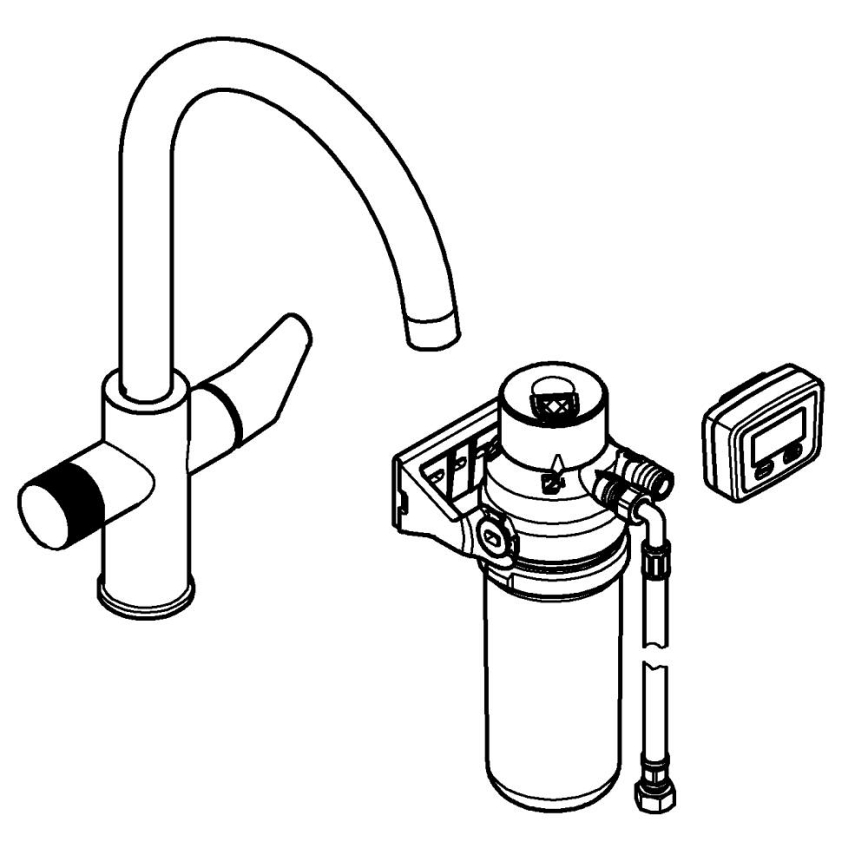 GROHE 30593000 - Slavina za sudoperu BLUE PURE C-izliv, sjajni hrom