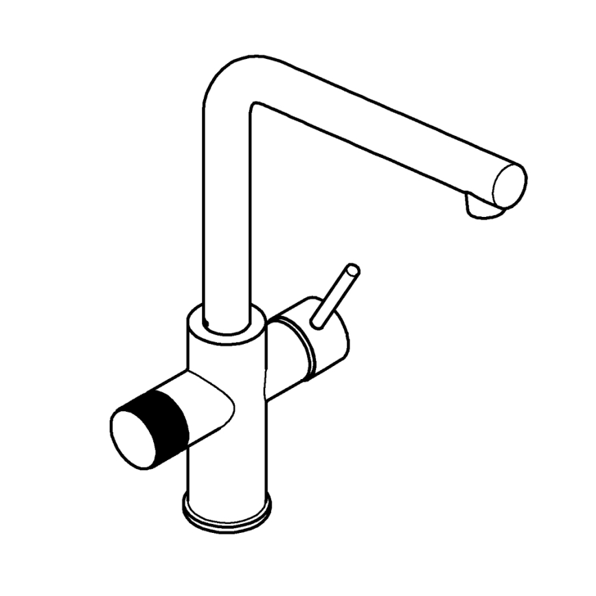 GROHE 30600000 - Kuhinjska slavina BLUE PURE, L-izliv, sjajni hrom