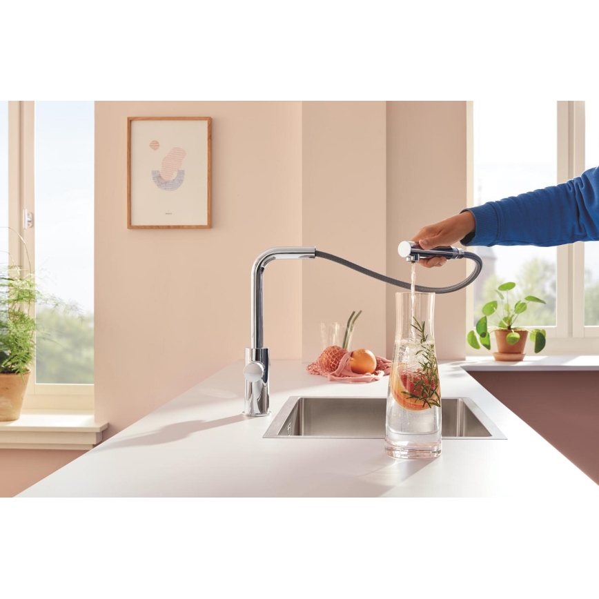 GROHE 30601000 - Kuhinjska slavina BLUE PURE A sa izvlačivom mlaznicom, sjajni hrom