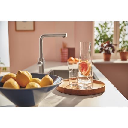 GROHE 30601DC0 - Kuhinjska baterija BLUE PURE sa izvlačivom mlaznicom, inox