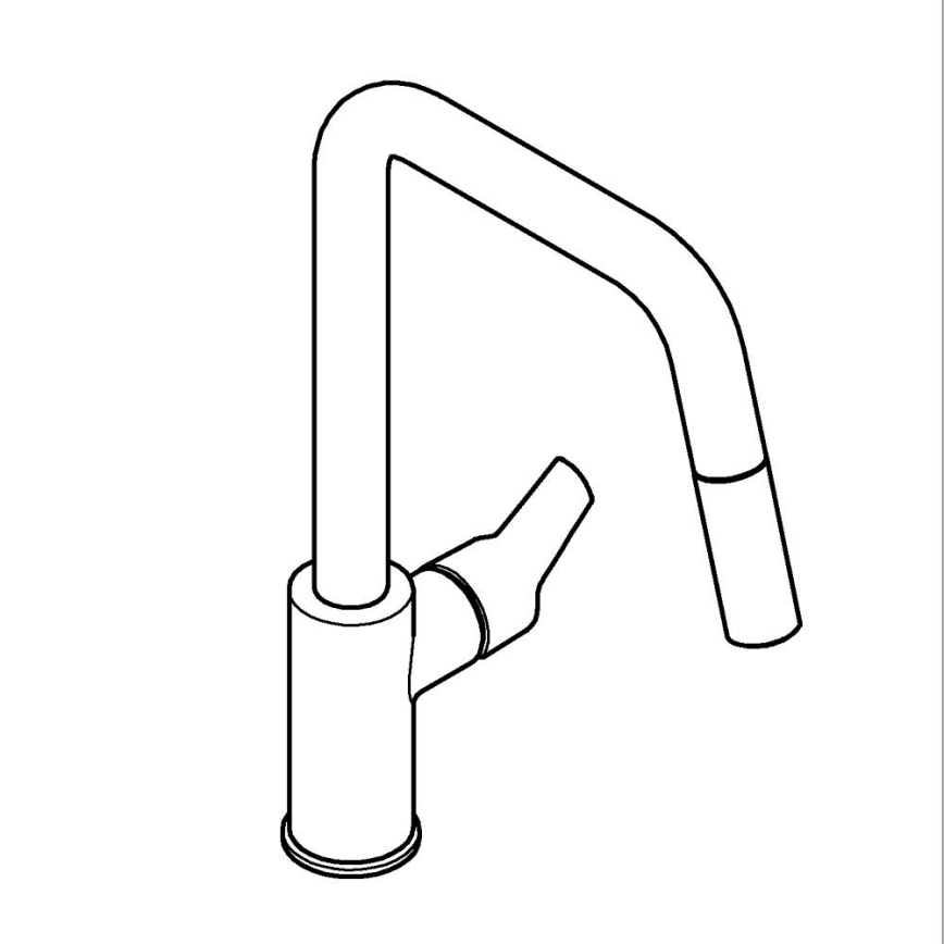 GROHE 306312430 - Kuhinjska slavina QUICKFIX START 362 mm crna