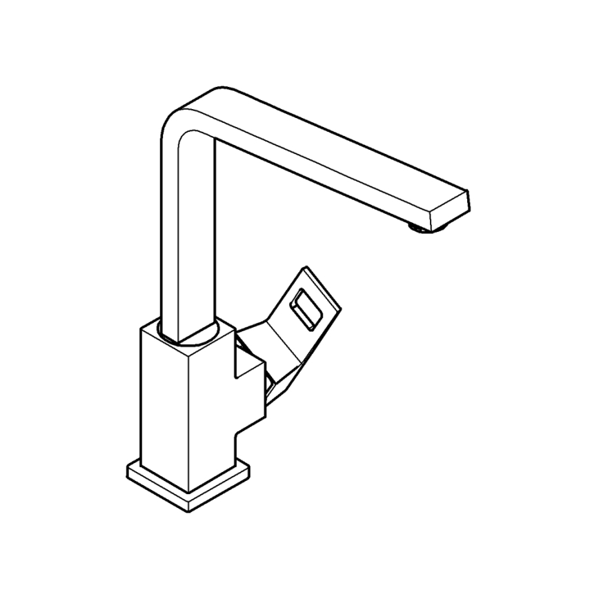 GROHE 31255000 - Kuhinjska slavina EUROCUBE sjajni hrom