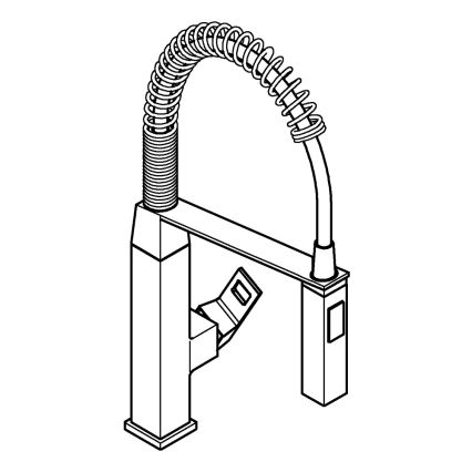 GROHE 31395000 - Slavina za sudoperu EUROCUBE 547 mm, sjajni hrom