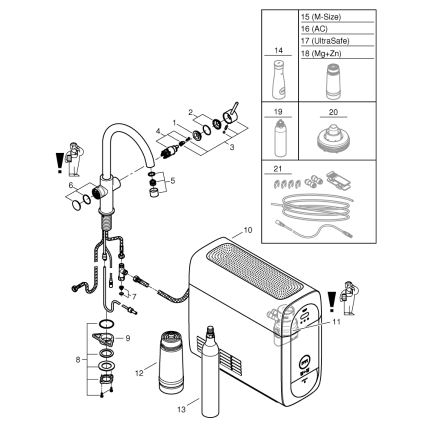 GROHE 31455001 - Baterija za sudoperu BLUE HOME, sjajni hrom