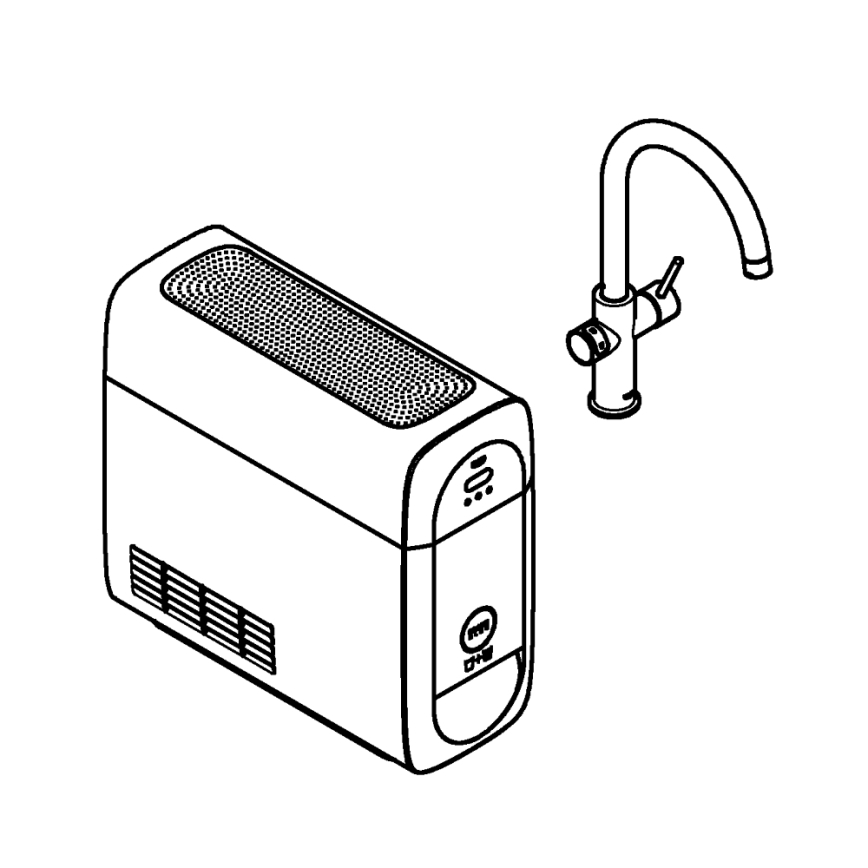 GROHE 31455001 - Baterija za sudoperu BLUE HOME, sjajni hrom