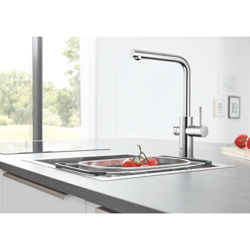 GROHE 31539000 - Slavina za sudoperu BLUE HOME, L-izliv, sjajni hrom