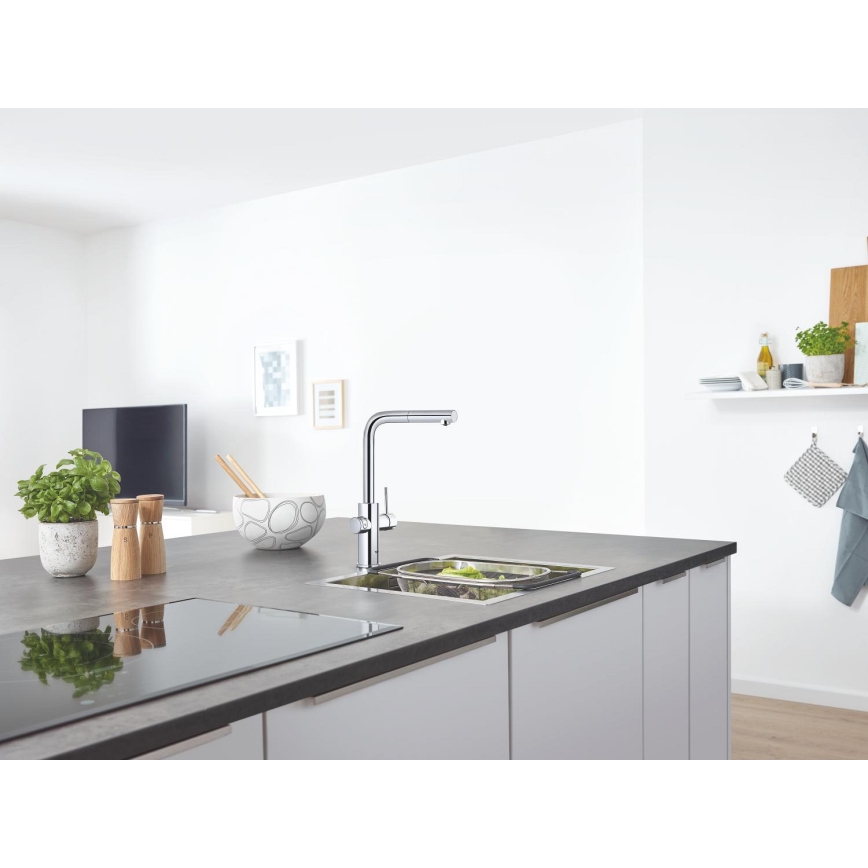 GROHE 31539000 - Slavina za sudoperu BLUE HOME, L-izliv, sjajni hrom