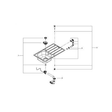 GROHE 31552SD1 - Sudopera K200 860 x 500 mm nerđajući čelik
