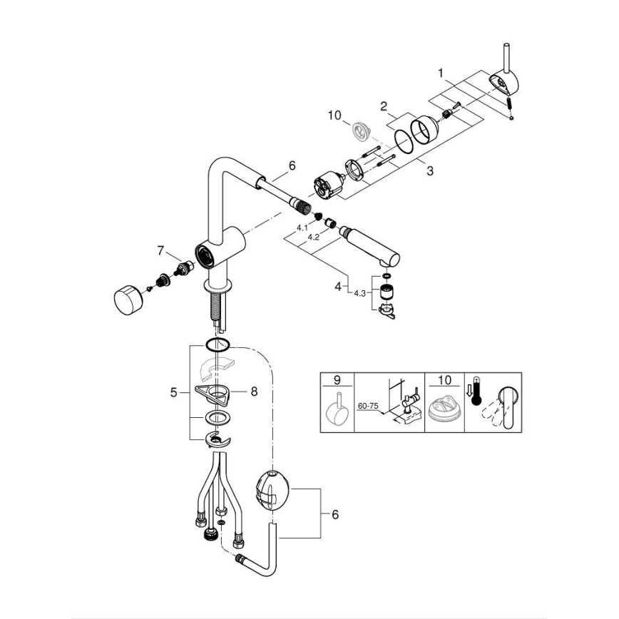 GROHE 31558GN0 - Slavina za sudoperu A zlatna