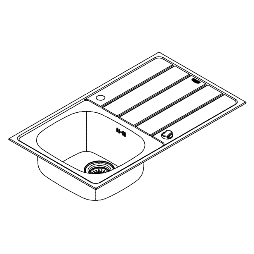 GROHE 31562SD1 - Set sudopere i slavine BAU 860 x 500 mm, nerđajući čelik
