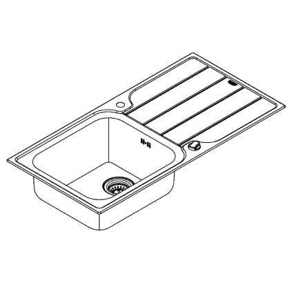 GROHE 31563SD1 - Sudoper K500 1000 × 500 mm od nehrđajućeg čelika