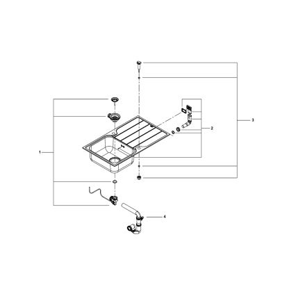 GROHE 31571SD1 - Sudopera K500 860 × 500 mm od nerđajućeg čelika