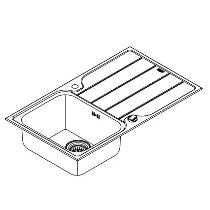 GROHE 31571SD1 - Sudopera K500 860 × 500 mm od nerđajućeg čelika