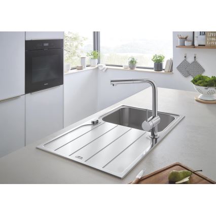 GROHE 31573SD1 - Set kuhinjskog sudopera K500 sa ocedkom i kuhinjskom baterijom A, 86×50 cm, od nerđajućeg čelika