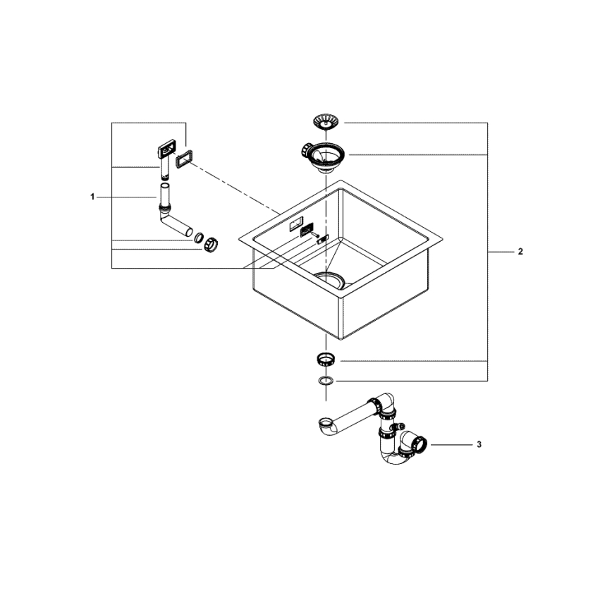 GROHE 31578SD1 - Sudopera K700 464 x 464 x 200, od nerđajućeg čelika