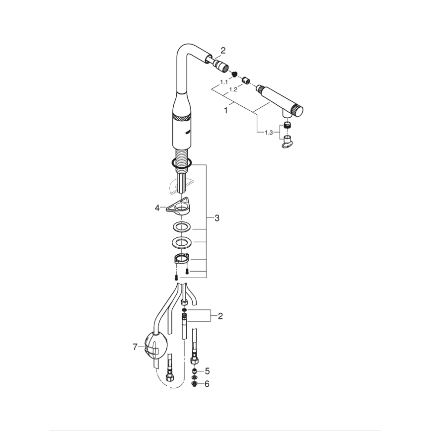 GROHE 31615000 - Kuhinjska baterija ESSENCE SMARTCONTROL 366 mm sjajni hrom