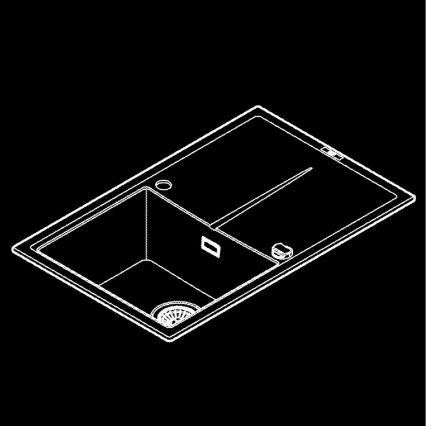 GROHE 31639AP0 - kompozitni crni sudoper K400 780 × 500 mm