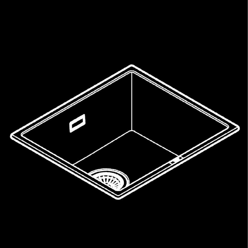 GROHE 31653AP0 - Kompozitni sudoper K700U 457 × 406 mm crna