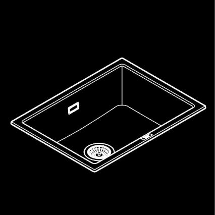 GROHE 31655AP0 - Kompozitni sudoper K700U 610 × 460 mm crna