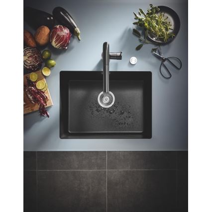 GROHE 31655AP0 - Kompozitni sudoper K700U 610 × 460 mm crna