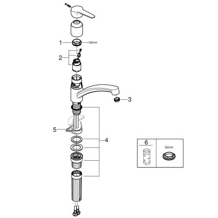 GROHE 31685000 - Slavina za sudoperu STARTECO sjajni hrom
