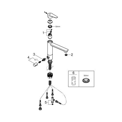 GROHE 31696000 - Kuhinjska slavina BAUEDGE, sjajni hrom