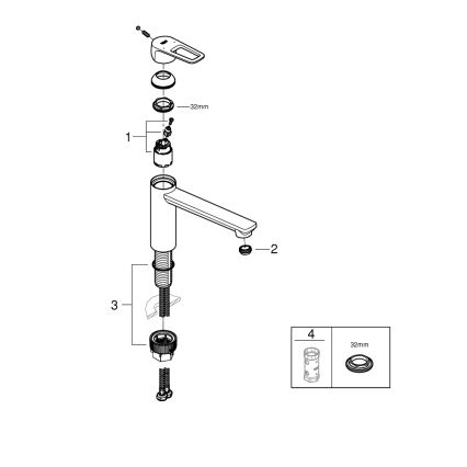 GROHE 31706000 - Kuhinjska slavina BAULOOP, sjajni hrom