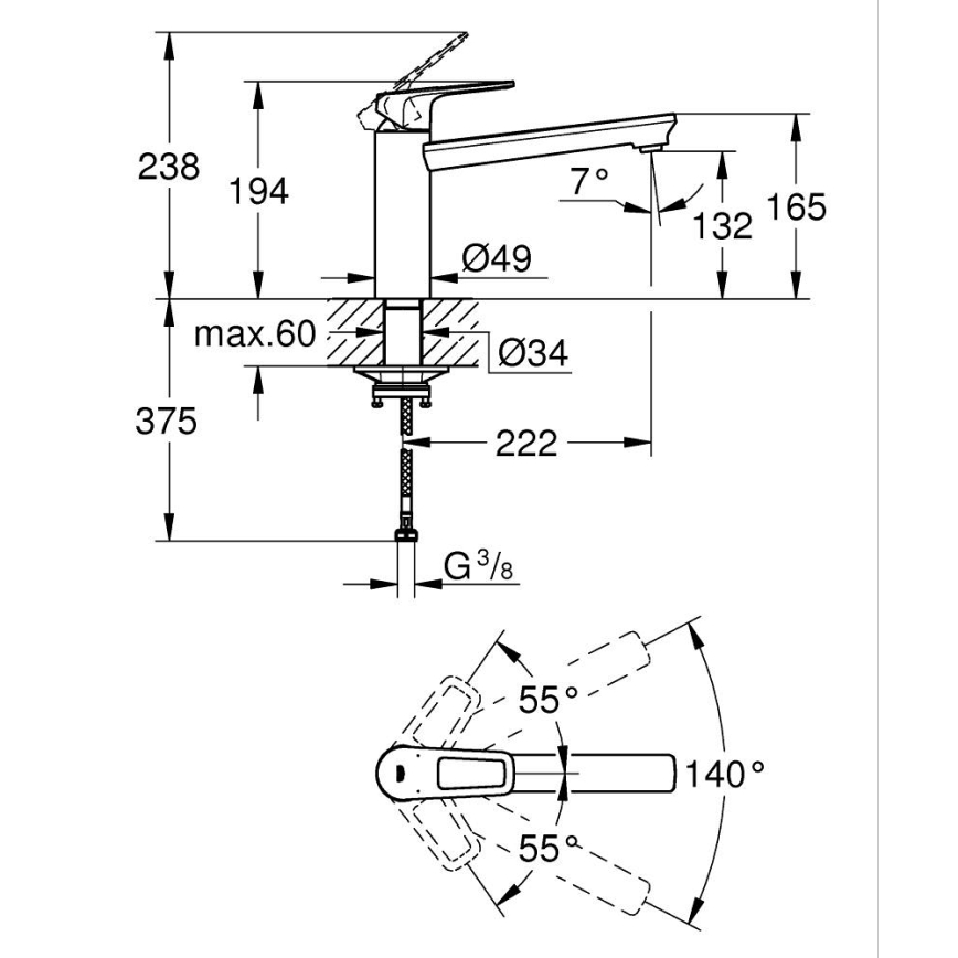 GROHE 31706000 - Kuhinjska slavina BAULOOP, sjajni hrom