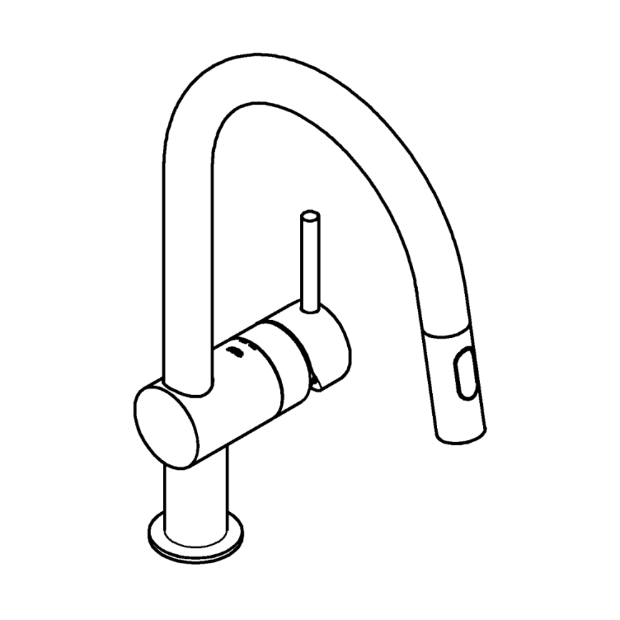 GROHE 32321DL2 - Slavina za sudoperu A, bronzana