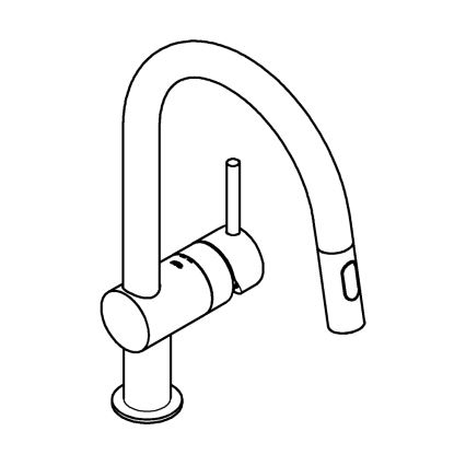 GROHE 32321GN2 - Slavina za sudoperu EUROCUBE, zlatna