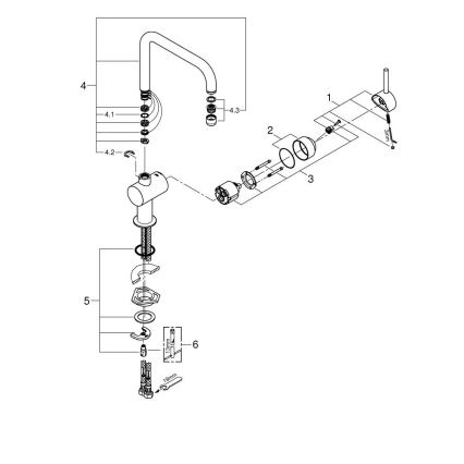 GROHE 32488000 - Baterija za sudoperu A, sjajni hrom