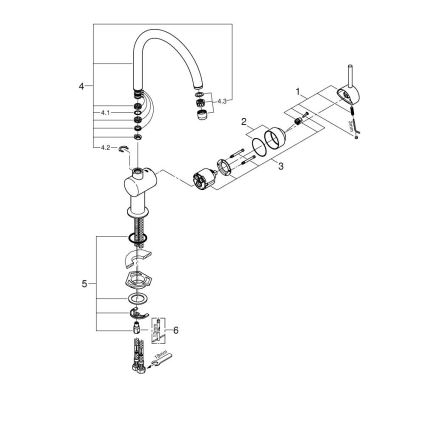 GROHE 32917000 - Kuhinjska slavina A 356 mm, sjajni hrom