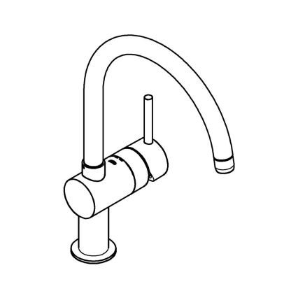 GROHE 32917KS0 - Kuhinjska baterija A DN 15 crna