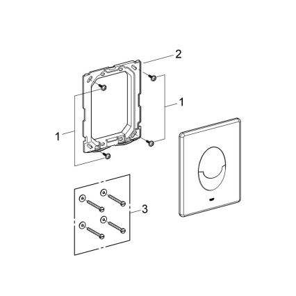 GROHE 38964KV0 - dugme za ispiranje START 156 × 197 mm crna