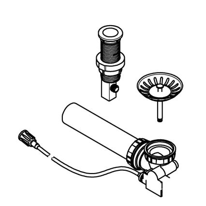 GROHE 40986SD0 - Komplet za odvod za kuhinjske sudopere, Ø 35 mm, od nerđajućeg čelika