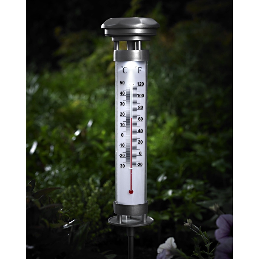 Grundig 89640 - LED solarna lampa sa termometrom LED/1,2V 600 mAh IP44