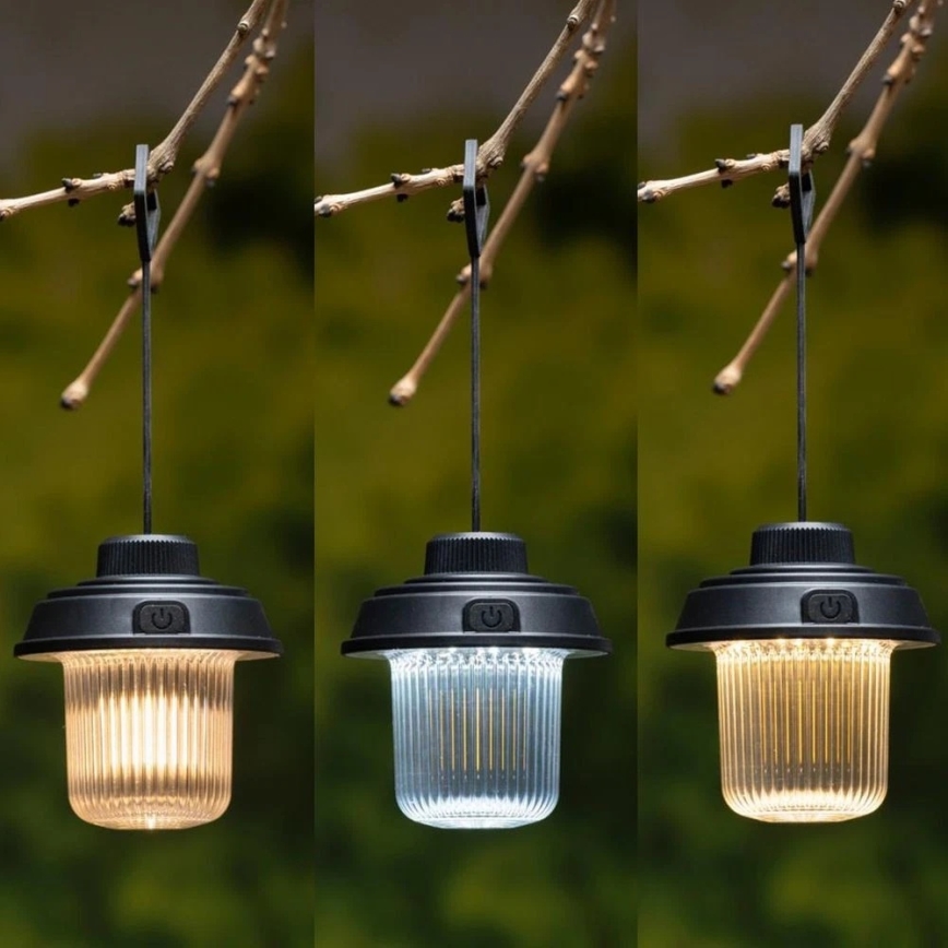 Grundig - LED kamperska lampa LED/3xAA 3000/4500/6000K IP44 crna