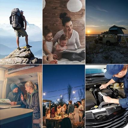 Grundig - LED kamperska lampa LED/3xAA 3000/4500/6000K IP44 crna