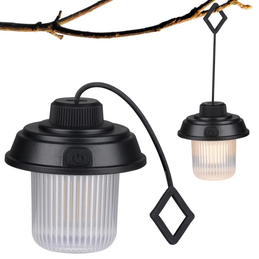 Grundig - LED kamperska lampa LED/3xAA 3000/4500/6000K IP44 crna