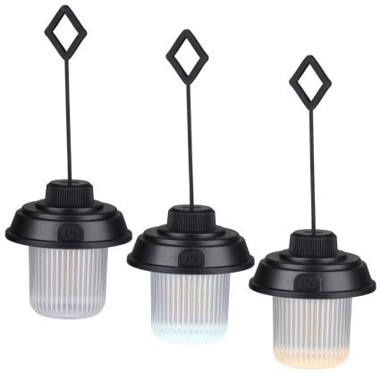 Grundig - LED kamperska lampa LED/3xAA 3000/4500/6000K IP44 crna