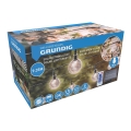 Grundig - LED prigušiva solarna girlanda 50xLED/8 funkcija 9,35m toplo belo svetlo 1200 mAh + daljinski upravljač