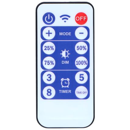 Grundig - LED prigušiva solarni lanac 50xLED/8 funkcija 9,35m IP44 topla bela 600 mAh + daljinski upravljač