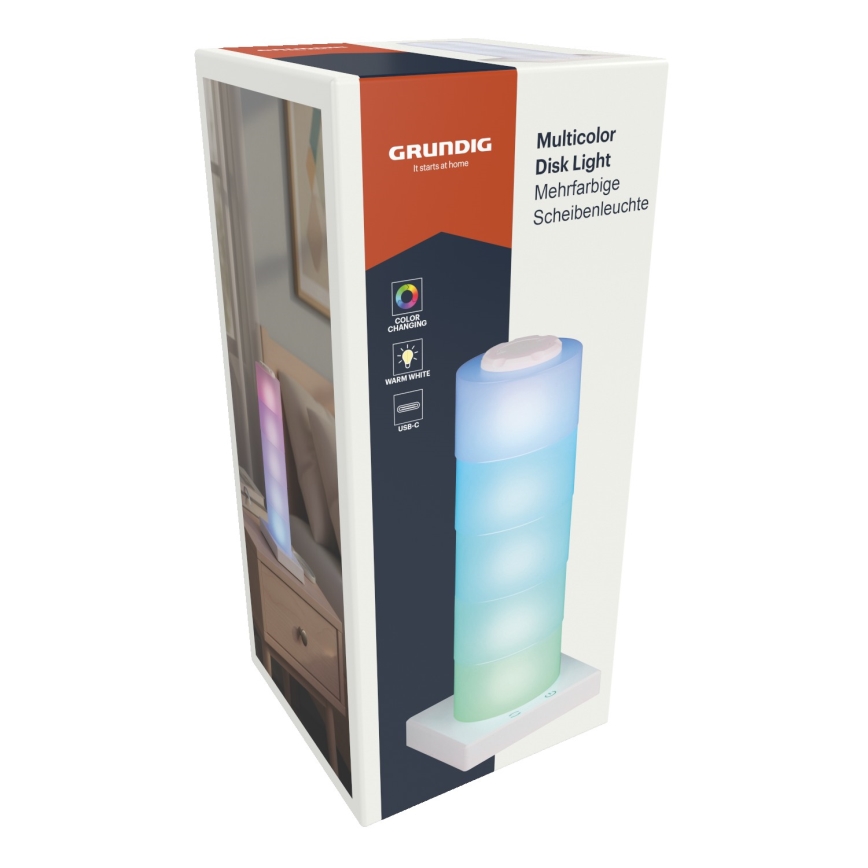 Grundig - LED RGB dodirna stona lampa LED/4,5W/5V