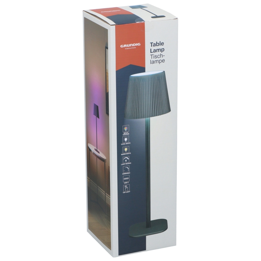 Grundig - LED RGB prigušiva dodirna stona lampa LED/5V 1200 mAh