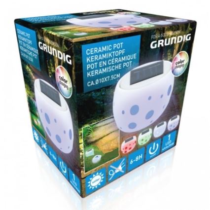 Grundig - LED RGB solarno svetlo LED/0,06W/1,2V 600 mAh