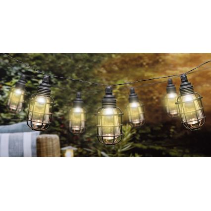 Grundig - LED solarni lanac 10xLED 3,8m IP44 topla bela 600 mAh