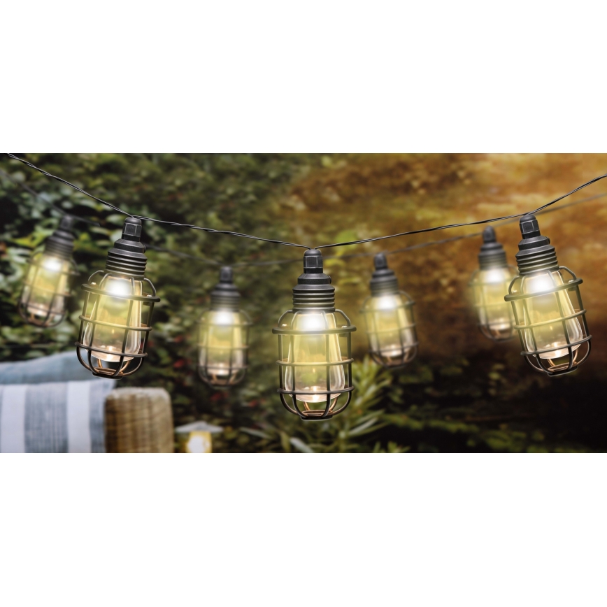 Grundig - LED solarni lanac 10xLED 3,8m IP44 topla bela 600 mAh