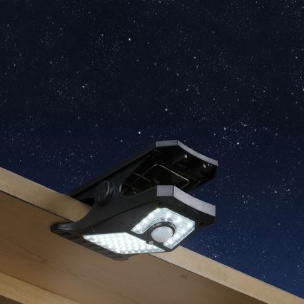 Grundig - LED solarno svetlo sa senzorom pokreta i sumraka CLIP-ON LED/9W/3,7V 1500 mAh IP44
