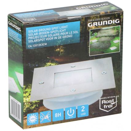 Grundig - LED solarno ugradno svetlo 2xLED/1,2V 600 mAh IP44