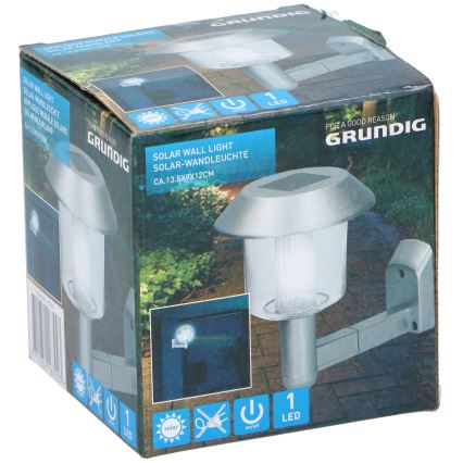 Grundig - LED solarno zidno svetlo, LED/1,2 V, 600 mAh